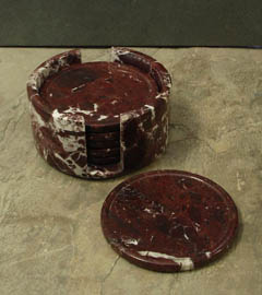 red earth stone coasters