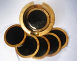 black gemstone coasters