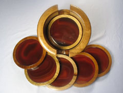 brown gemstone beverage coasters