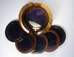 purple gemstone coasters